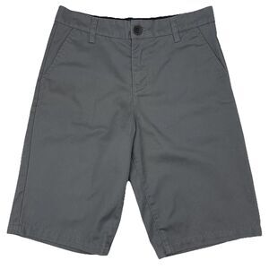 Tillys Blue Crown Shorts Mens 27 Gray Flat Front Chino 10" Inseam Classic Preppy